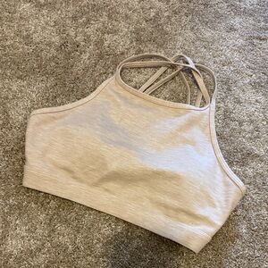 Muscle Nation Beige Strappy Sports Bra